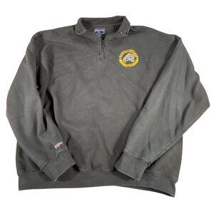 JanSport VCU Rams 1/4 Zip Sweatshirt XL Black Embroidered Logo Cotton Blend EUC
